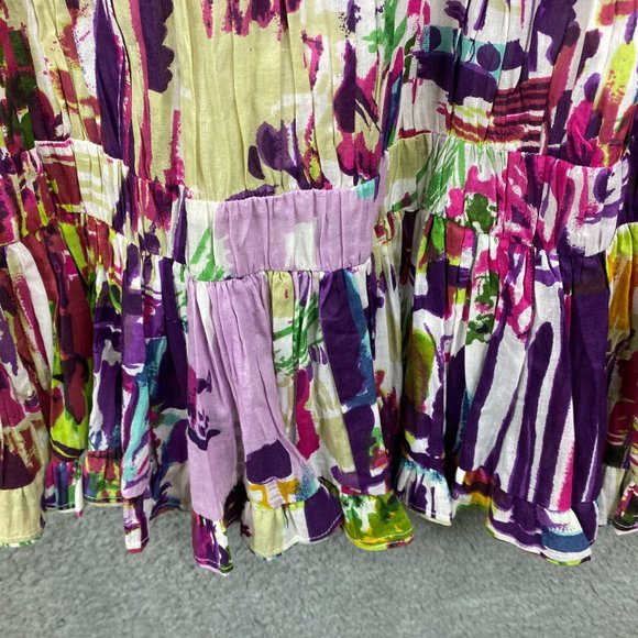 Chelsea & Theodore Tiered Ruffle Boho skirt Multi Color Size Small EUC - Picture 3 of 6